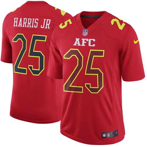Nike Broncos #25 Chris Harris Jr Red Men's Stitched NFL Game AFC Pro Bowl Jersey - Click Image to Close
